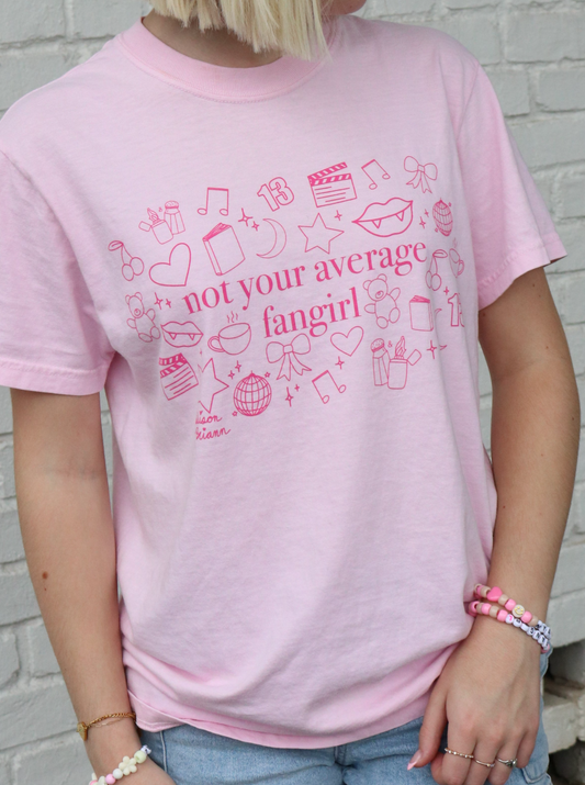 pink doodles tee