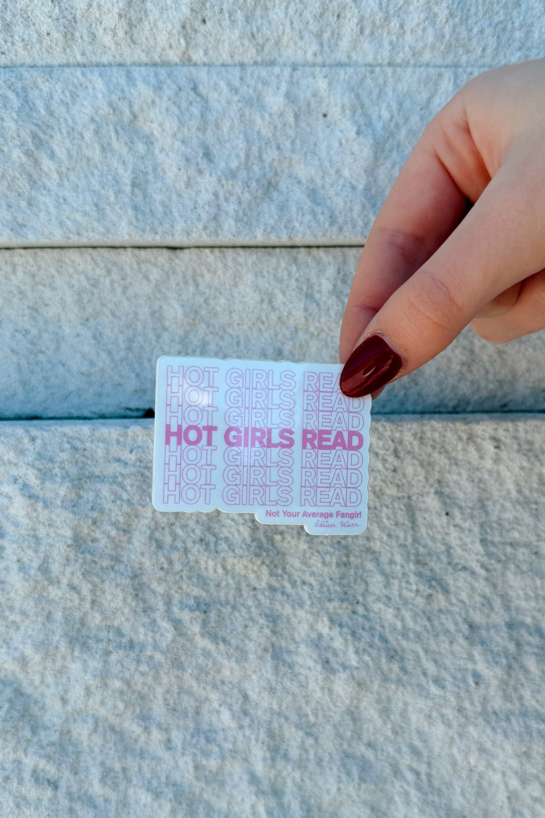 Notyouraverageflight Sticker hot girls read sticker – Not Your Average Fangirl
