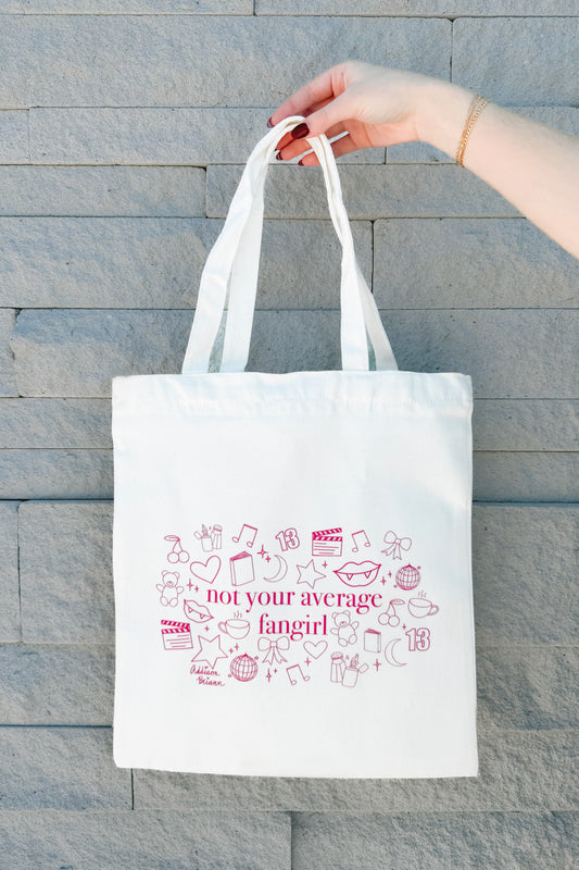 pink doodle tote